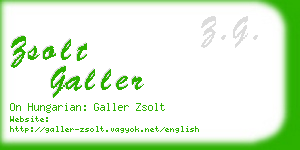 zsolt galler business card